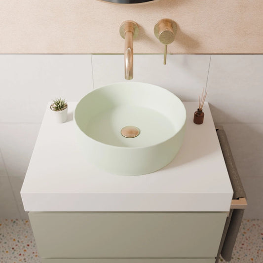 Lavabo verde menta redondo Jana - Thebath