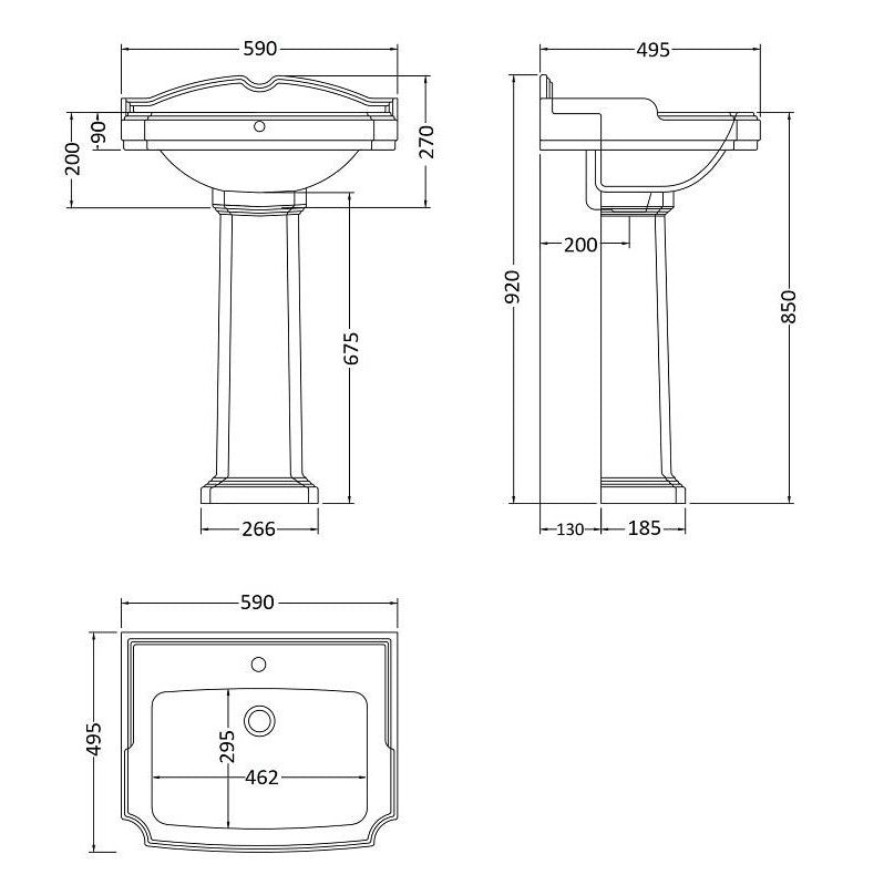 Inodoro Clásico York Style + Lavabo con pedestal York Style - Thebath