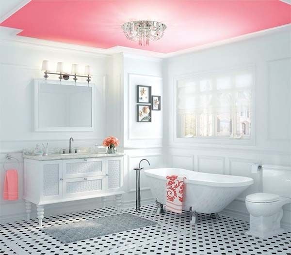 Baños con techos de colores, divertidos y diferentes - Thebath