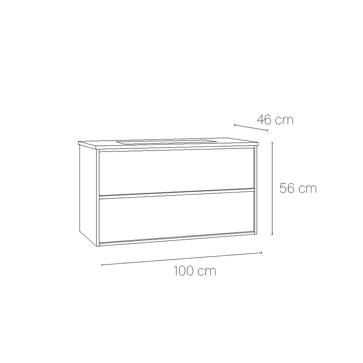 Móvel de casa de banho lavatório Frame top