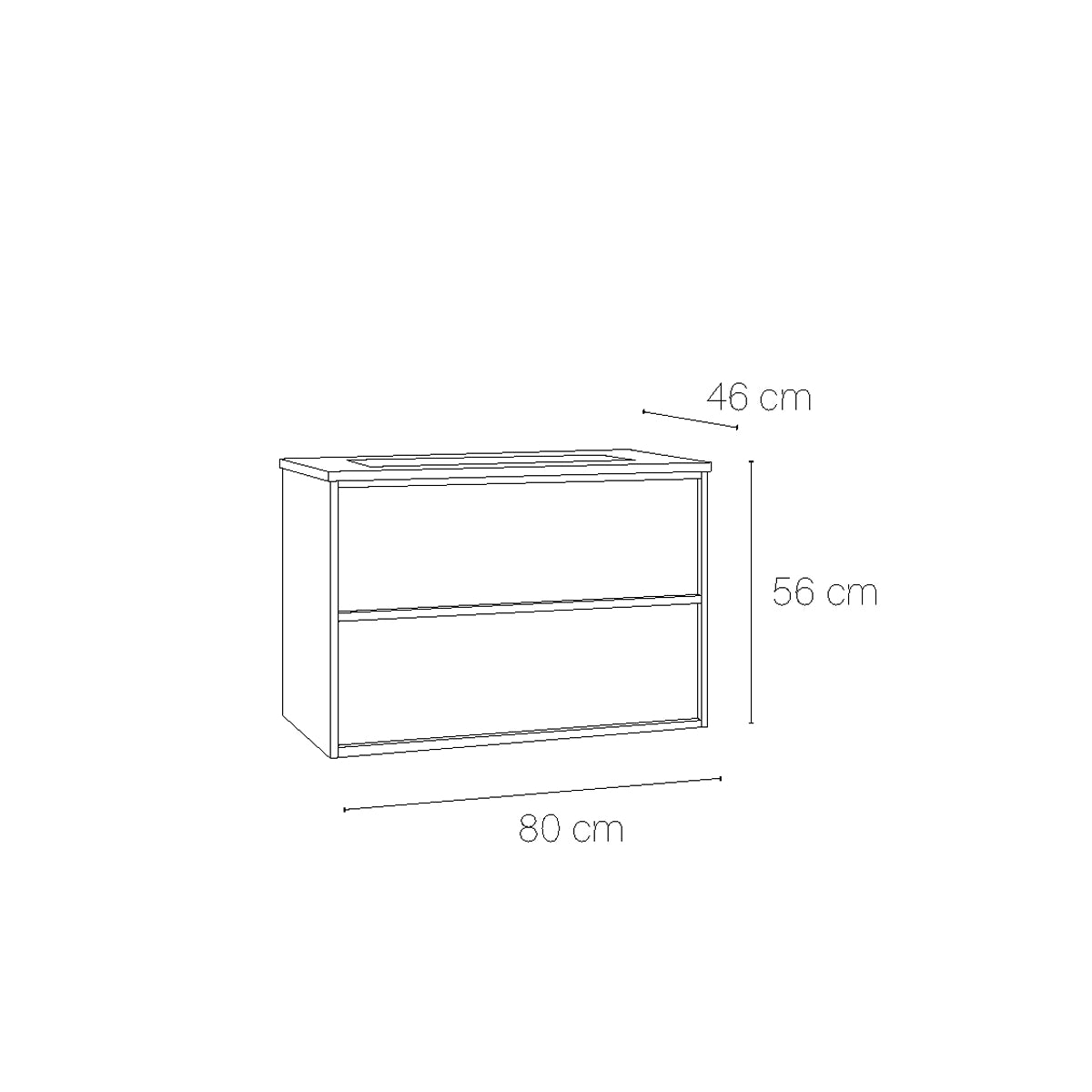 Móvel de casa de banho lavatório Frame top