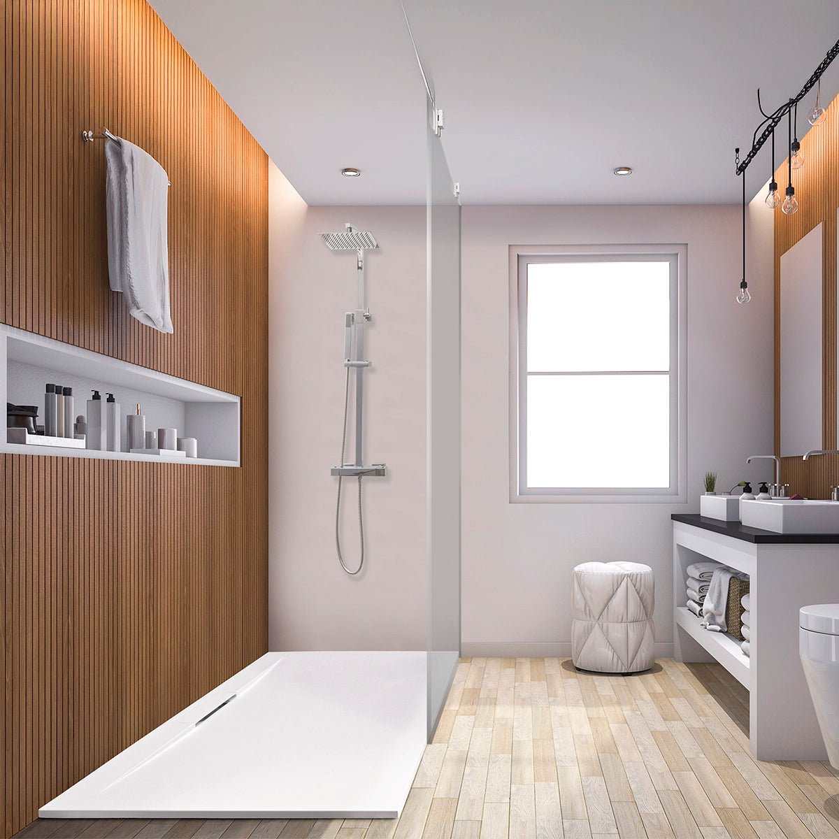 Plato de ducha textura pizarra Horizon - Thebath