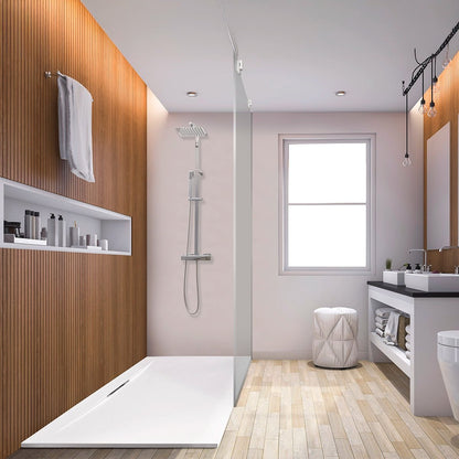 Plato de ducha textura pizarra Horizon - Thebath