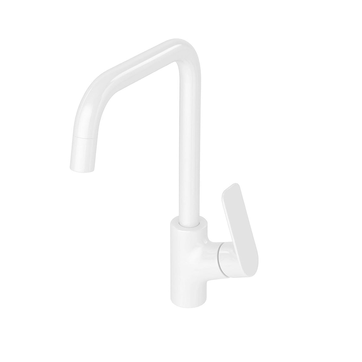 Torneira branca brilhante Flat