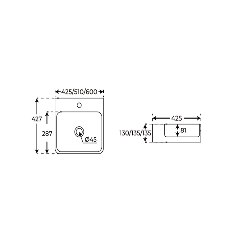 Lavabo moderno branco Boston