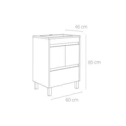 Conjunto de móveis de casa de banho moderno Carla