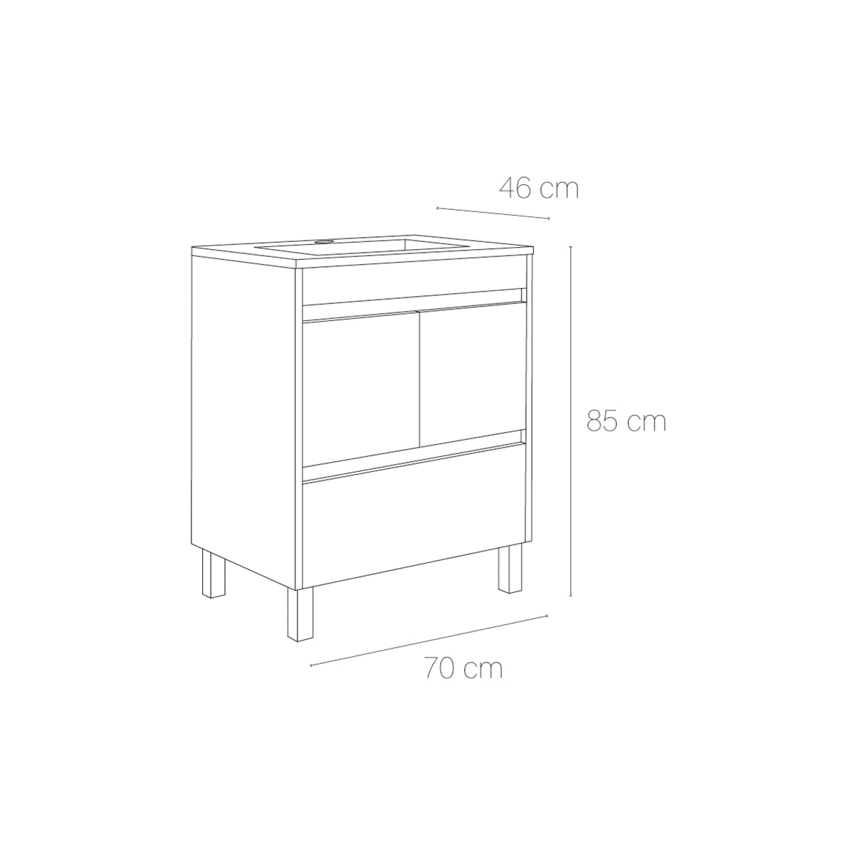 Conjunto de móveis de casa de banho moderno Carla