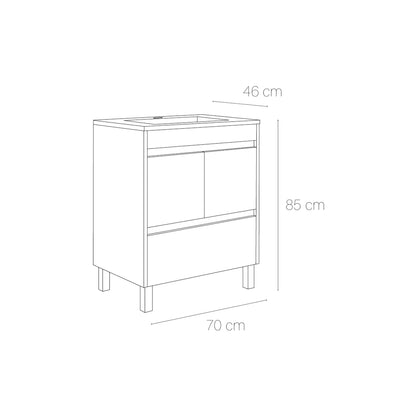 Conjunto de móveis de casa de banho moderno Carla