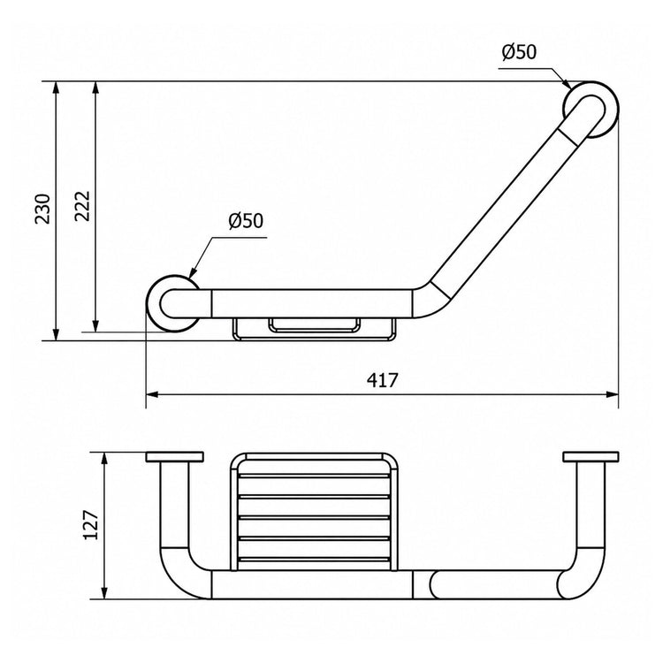 Pega de duche Brass