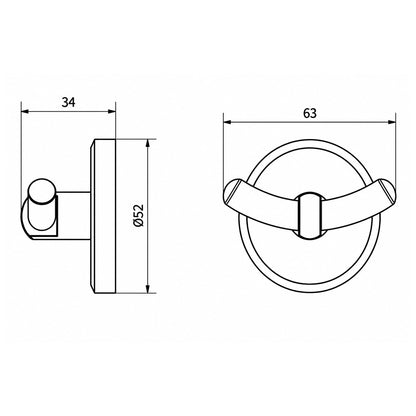 Cabide duplo Brass