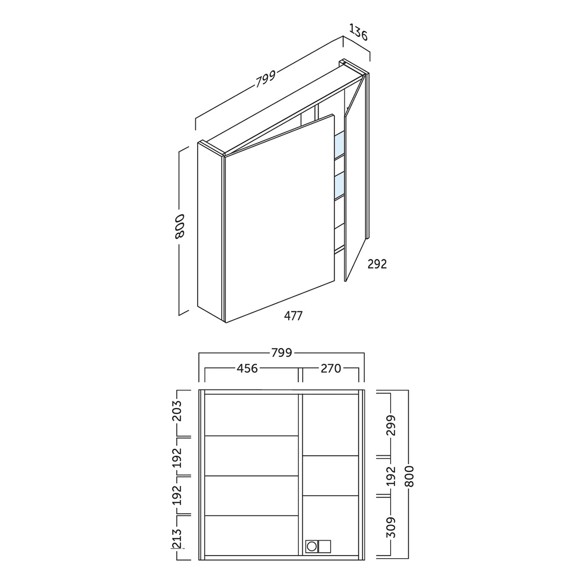 Espelho armario de banheiro Skyline