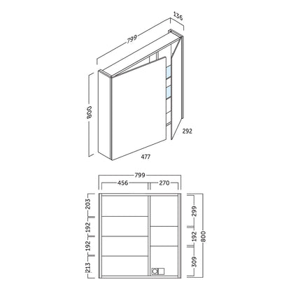 Espelho armario de banheiro Skyline
