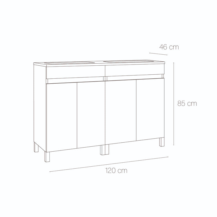 Conjunto de móveis de casa de banho  e lavatório moderno Stephanie
