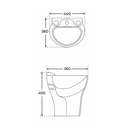 Lavabo infantil suspendido Froggy - Thebath
