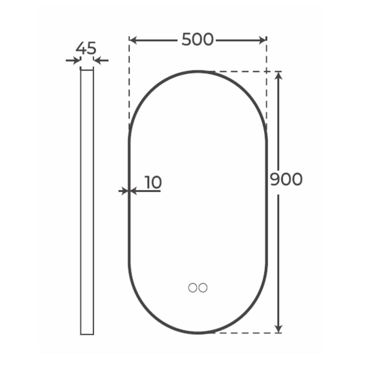 Espelho com moldura Loris