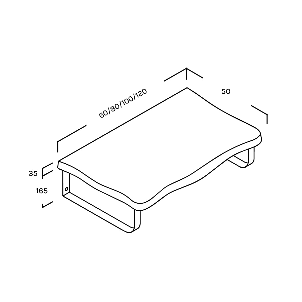 Bancada de casa de banho em madeira Rustik