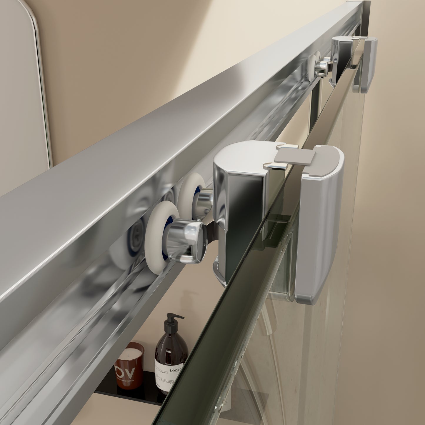 Mampara Sena rectangular 2 fijos + 1 puerta - Thebath