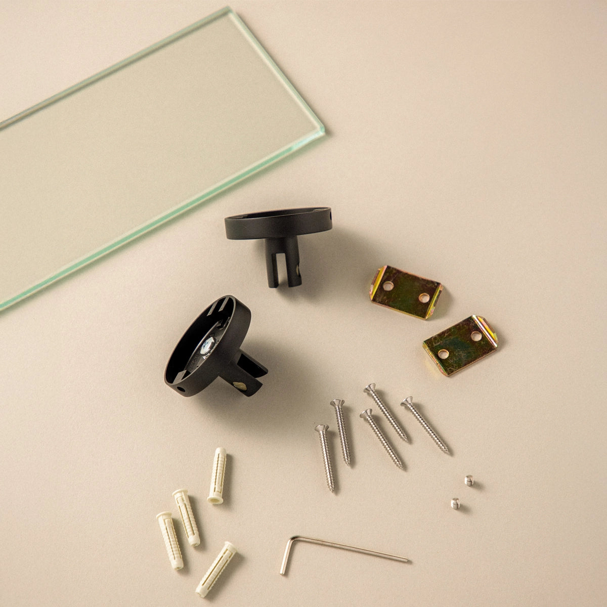 Prateleira de vidro inicial