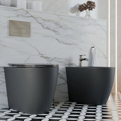Inodoro compacto negro mate Elba - Thebath