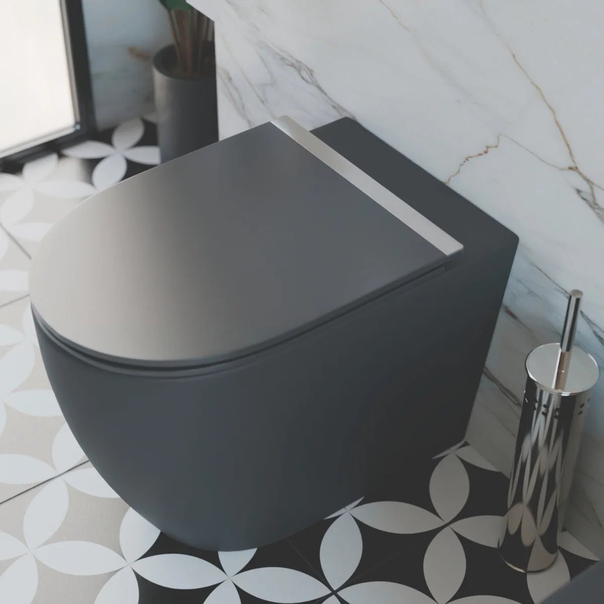 Inodoro compacto negro mate Elba - Thebath