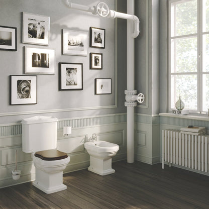 Wc Vintage Atenas Fossil Natura tampa de madeira