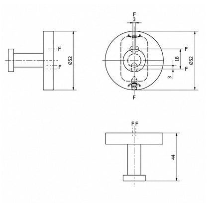 Cabide de parede Brass