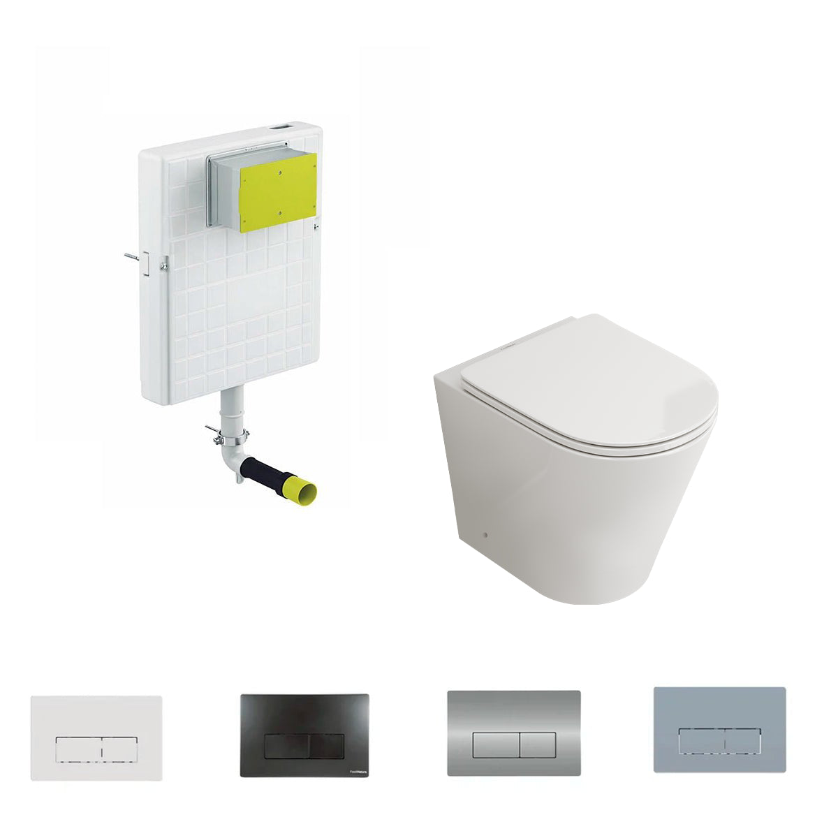 Bolonia sanita compacta + autoclismo de encastrar pacote branco brilhante