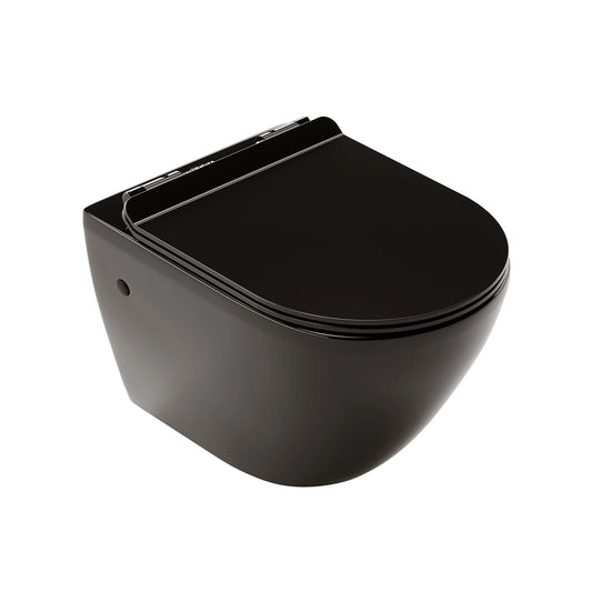 Sanita suspensa em preto brilhante Veron