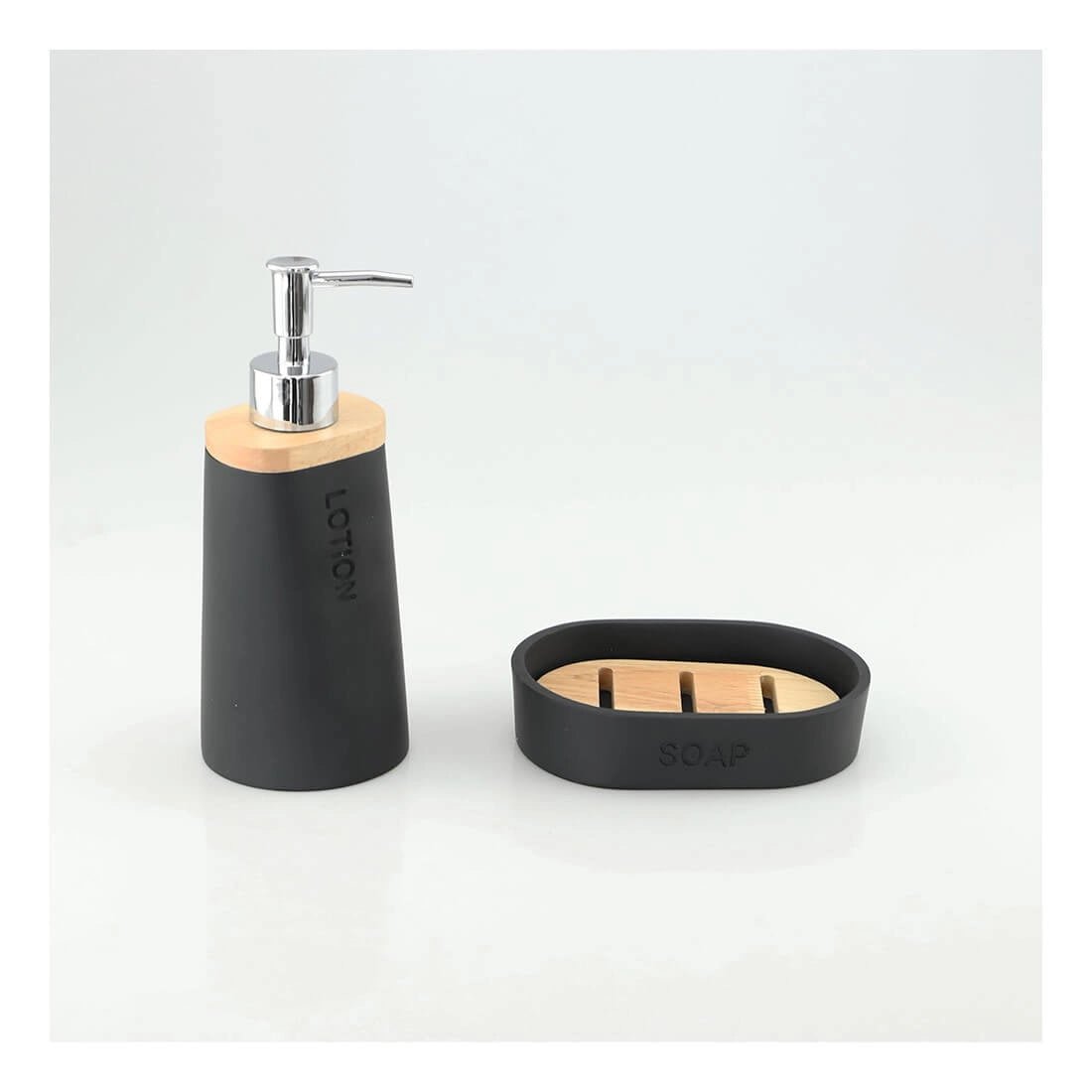 Accesorios baño negro mate
