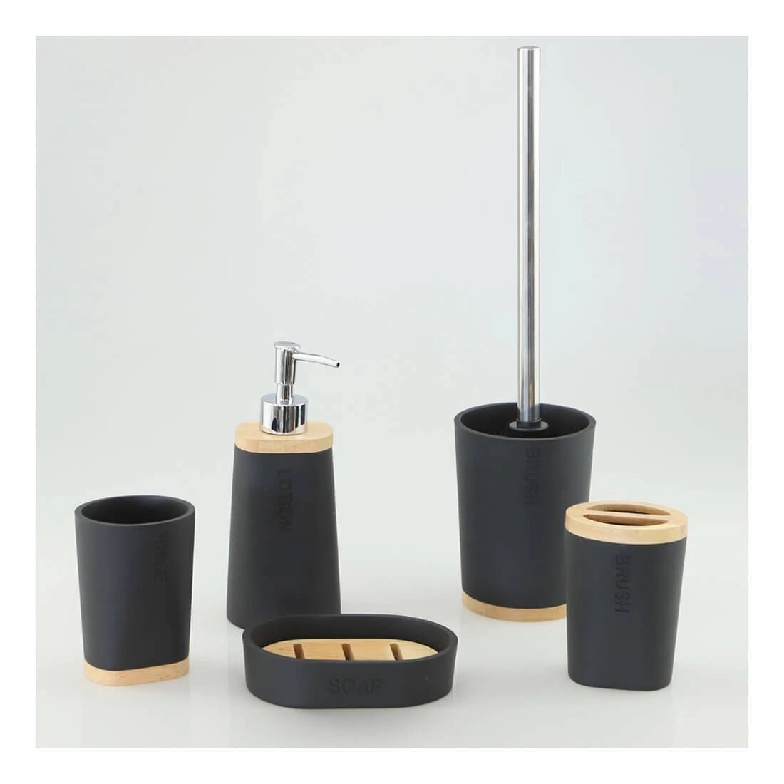 Accesorios baño negro mate