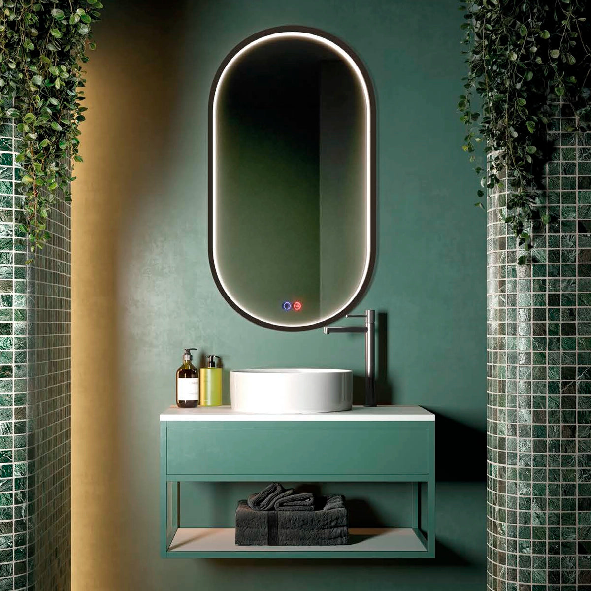 Espelho com luz LED integrada Rio