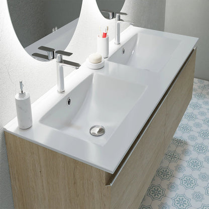 Lavabo doble seno sobre mueble Qoor - Thebath