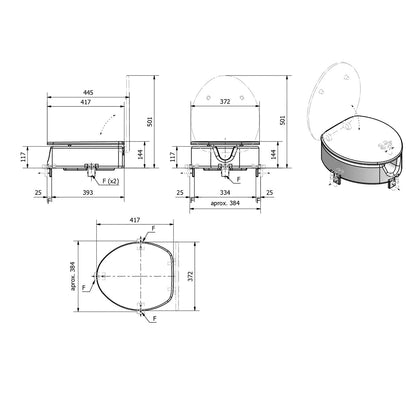 Asiento elevador con tapa - Thebath