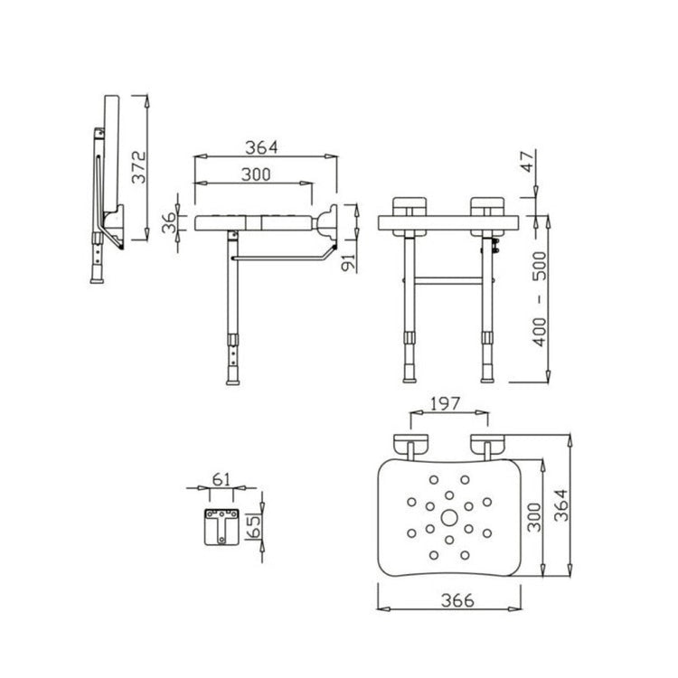 Cadeira de banho dobrável