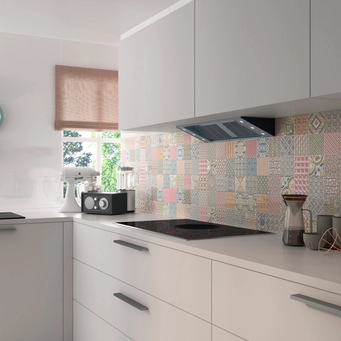 Azulejo de pasta blanca rectificado Just White 30x90