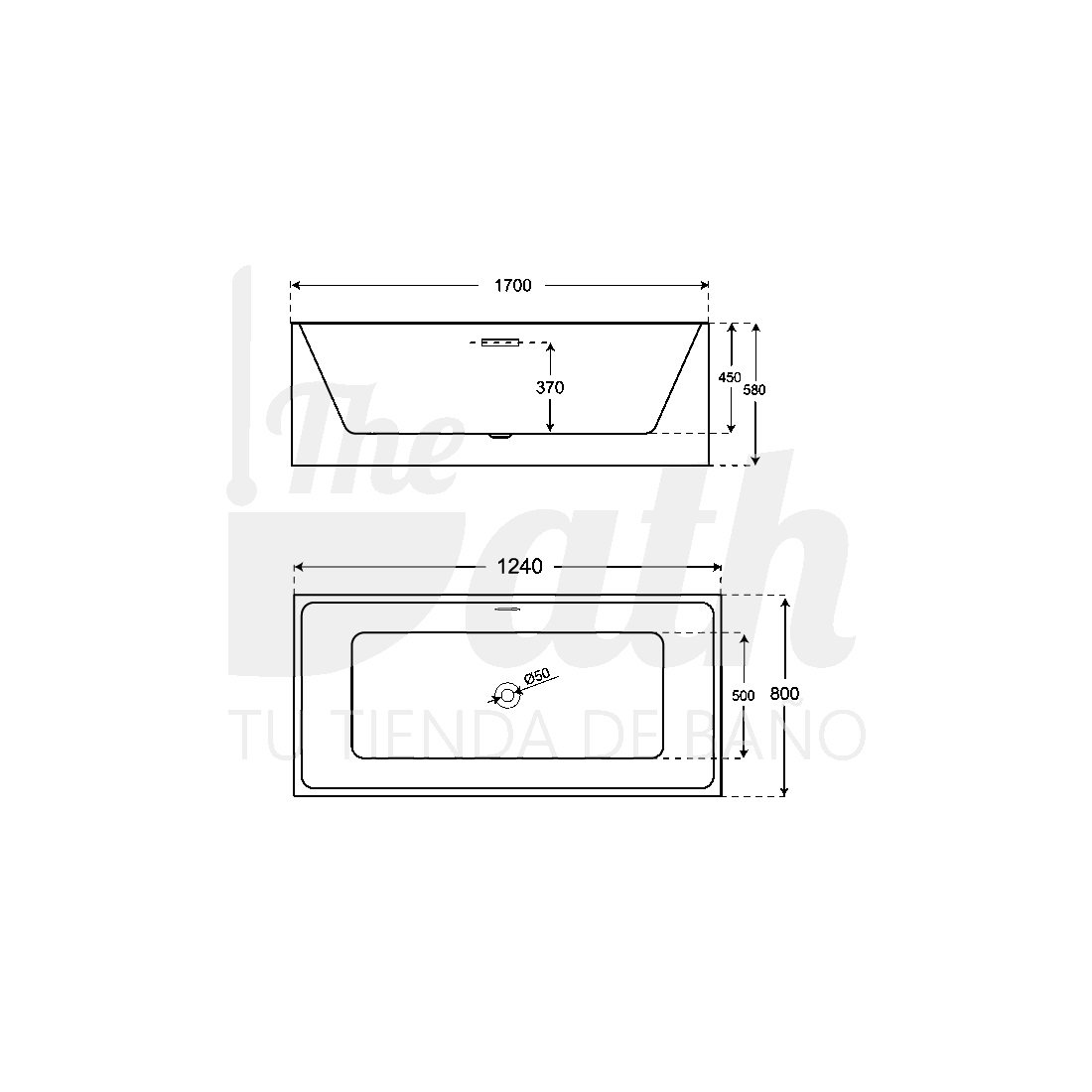 Bañera de diseño exenta Ituri