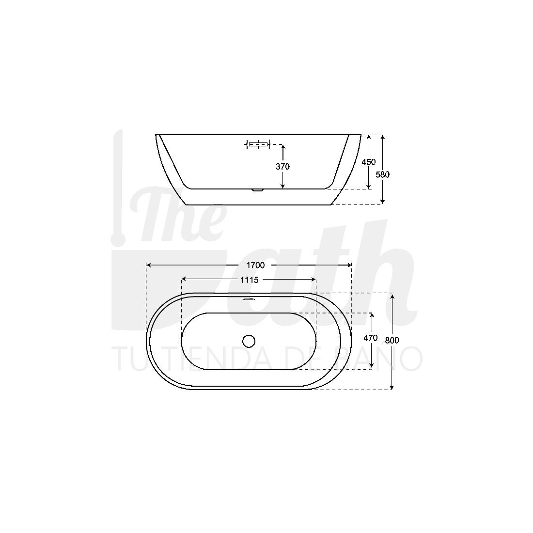Bañera ovalada Volta