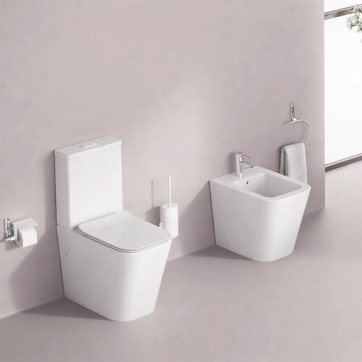 Bidé a suelo blanco mate Florencia - Thebath