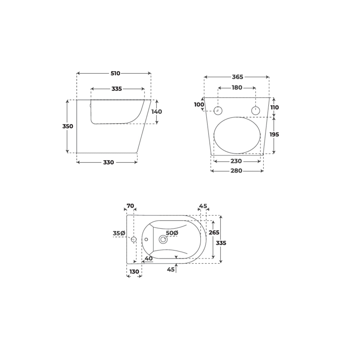 Bidet suspendido Elba - Thebath
