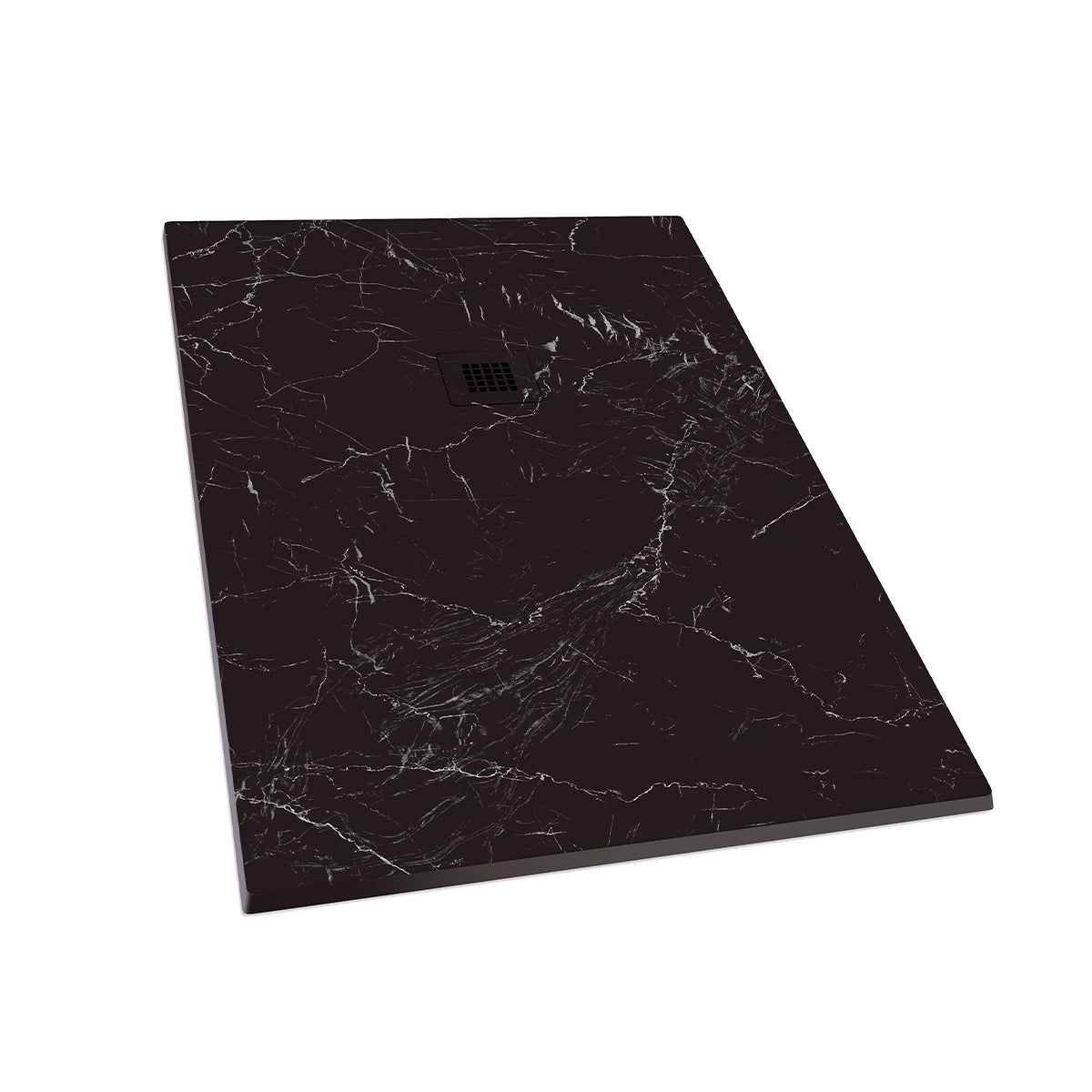 Plato de ducha extraplano resina negro marmolado - Thebath