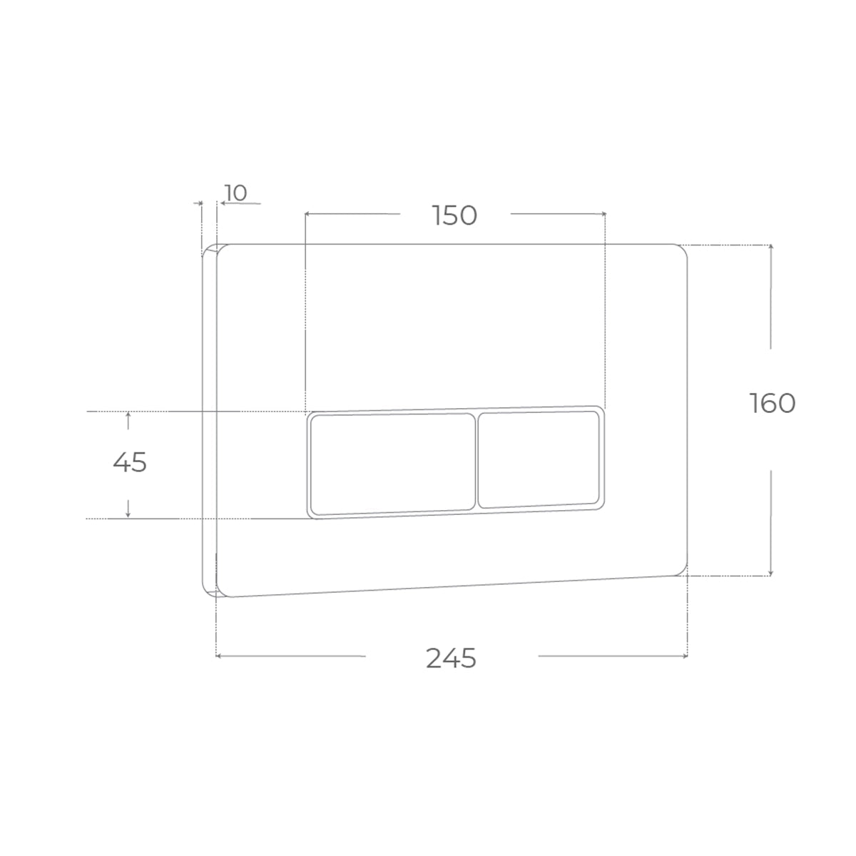 Cisterna compacta empotrada Slim - The Bath