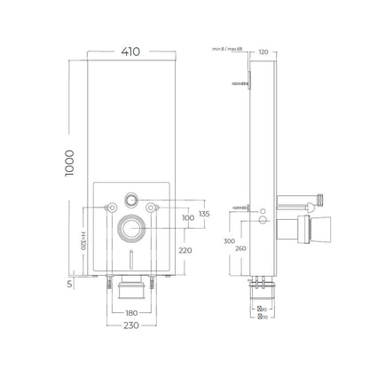 Cisterna suspendida vista Empire Black - The Bath