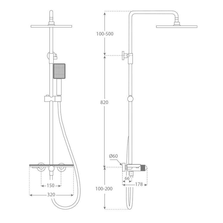 Coluna de duche Bequia