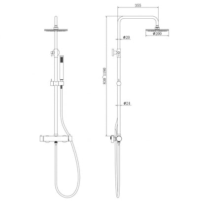 Columna de ducha monomando Grace