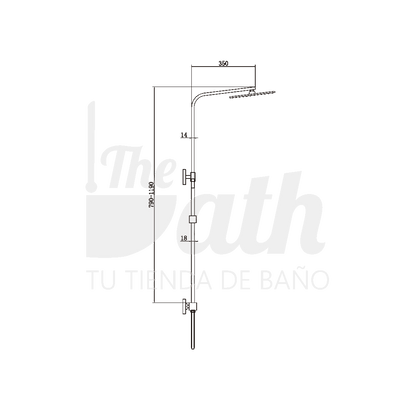 Columna de ducha termostática Arrecife