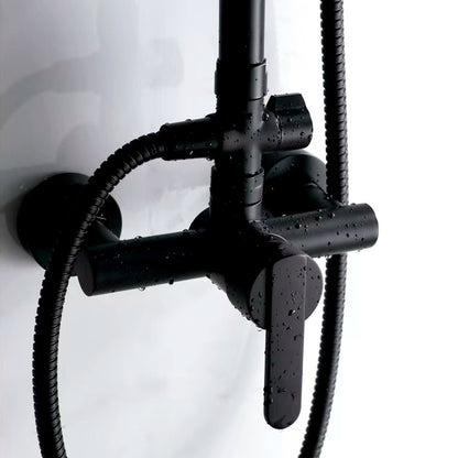 Columna de ducha Roma negra mate monomando - Thebath