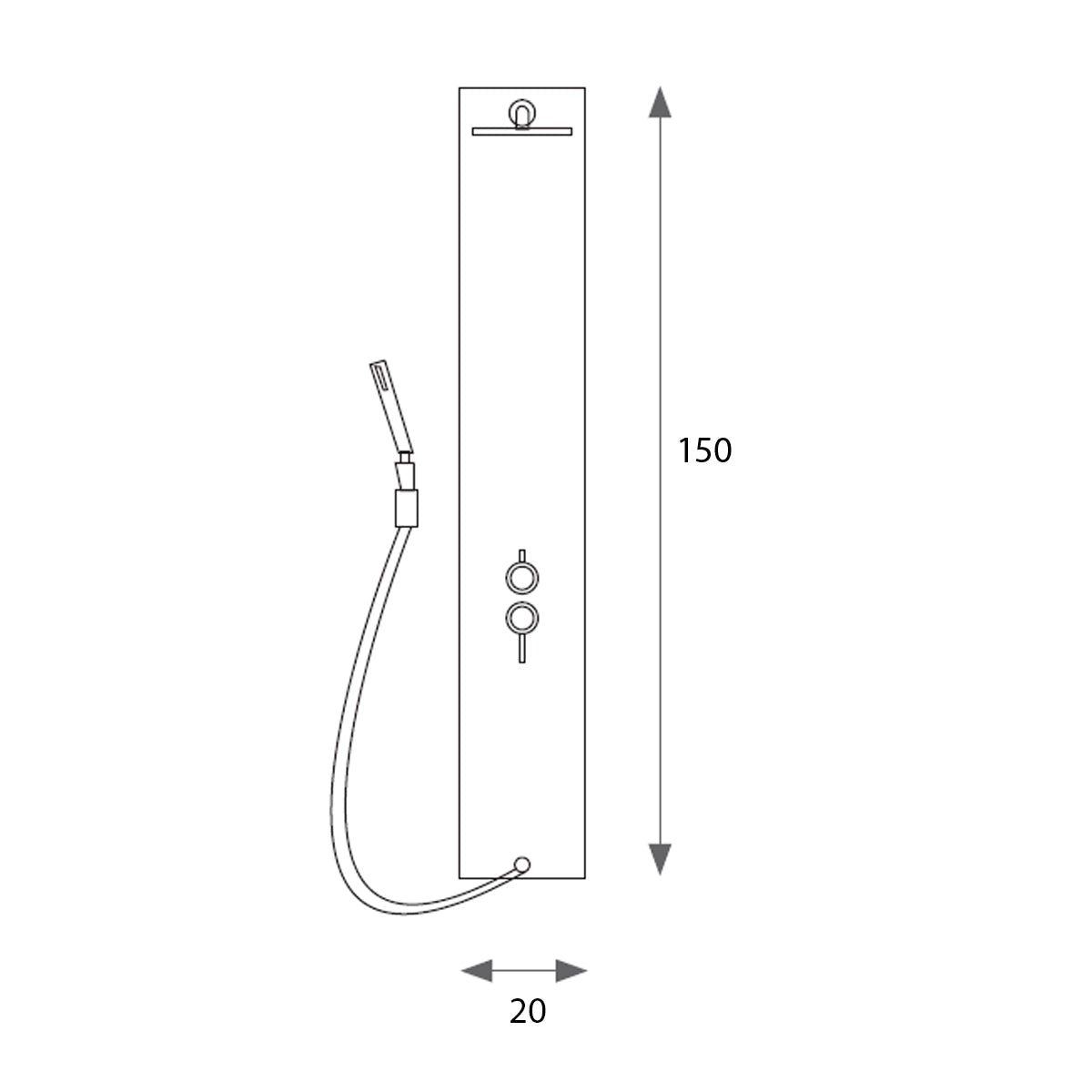Columna ducha Pizarra Alfa - Thebath