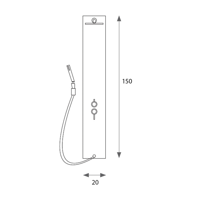 Coluna de duche Quadro Alfa