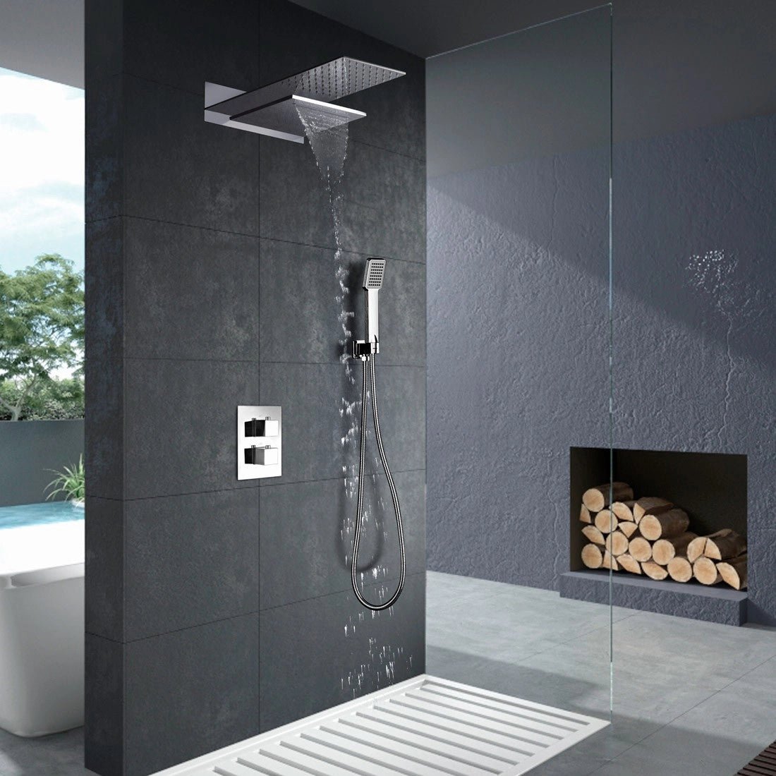 Conjunto ducha empotrada