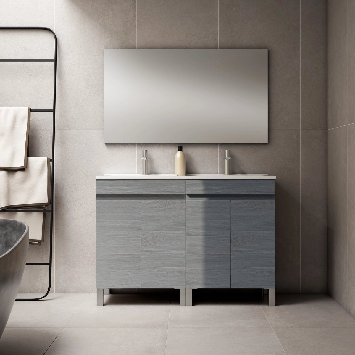 Conjunto mueble baño y lavabo moderno Stephanie - Thebath